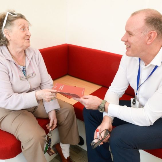 Housing officer meets tenant