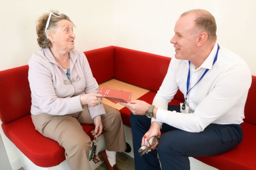 Housing officer meets tenant