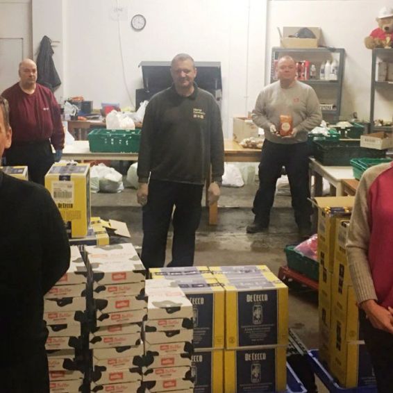 Staff at Wheatley’s EatWell emergency food delivery service
