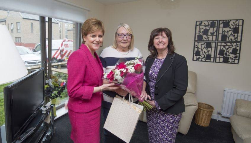 Nicola Sturgeon opened GHA's new homes in Brand Street.