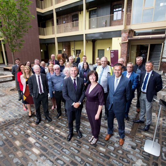 Derek Mackay MSP at the opening of the former stables at Bell Street in Glasgow