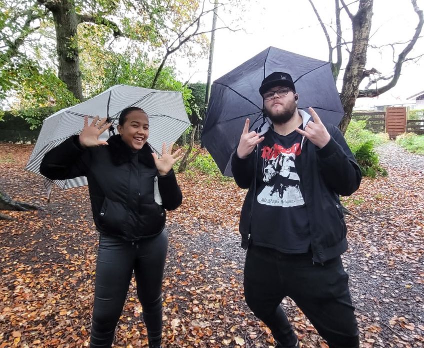 Andrew Sinclair with Ensemble co-ordinator Sabrina Mandulu