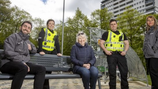Picture of Wheatley and Police Scotland staff 