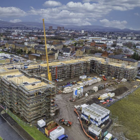 Drone images show new homes taking shape at Queens Quay Clydebank
