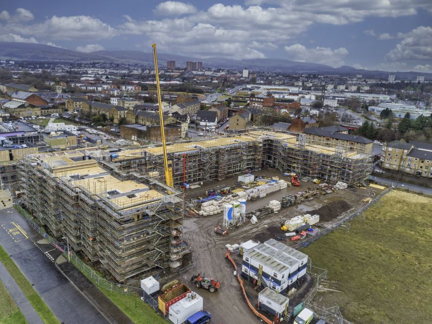 Drone images show new homes taking shape at Queens Quay Clydebank