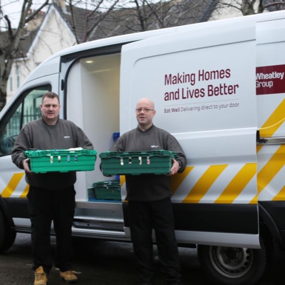 Eat Well service drivers helping deliver food