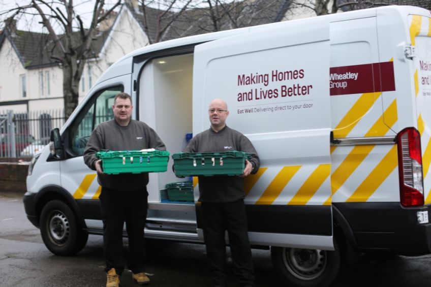 Eat Well service drivers helping deliver food