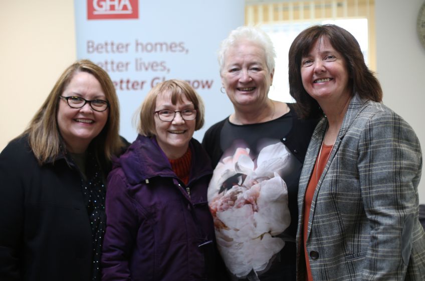 tenants celebrate opening of new community room at Jura Court, cardonald