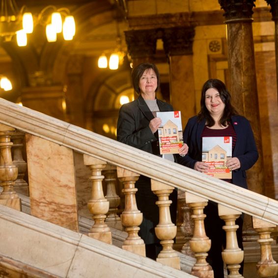 Fraser of Allander report launch with Bernadette Hewitt and Councillor Susan Aitken